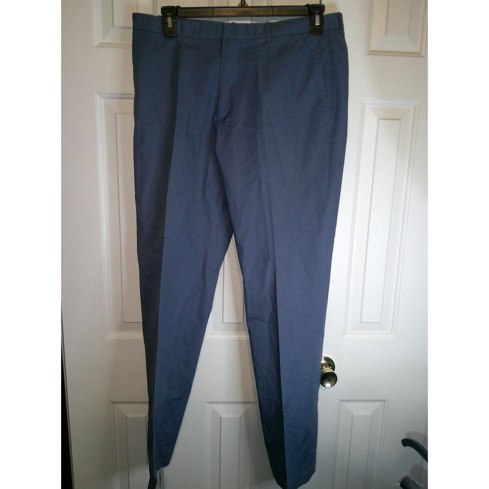 Men's Perry Ellis Blue Dress Pants Classic‎ Fit Business Professional 34x34